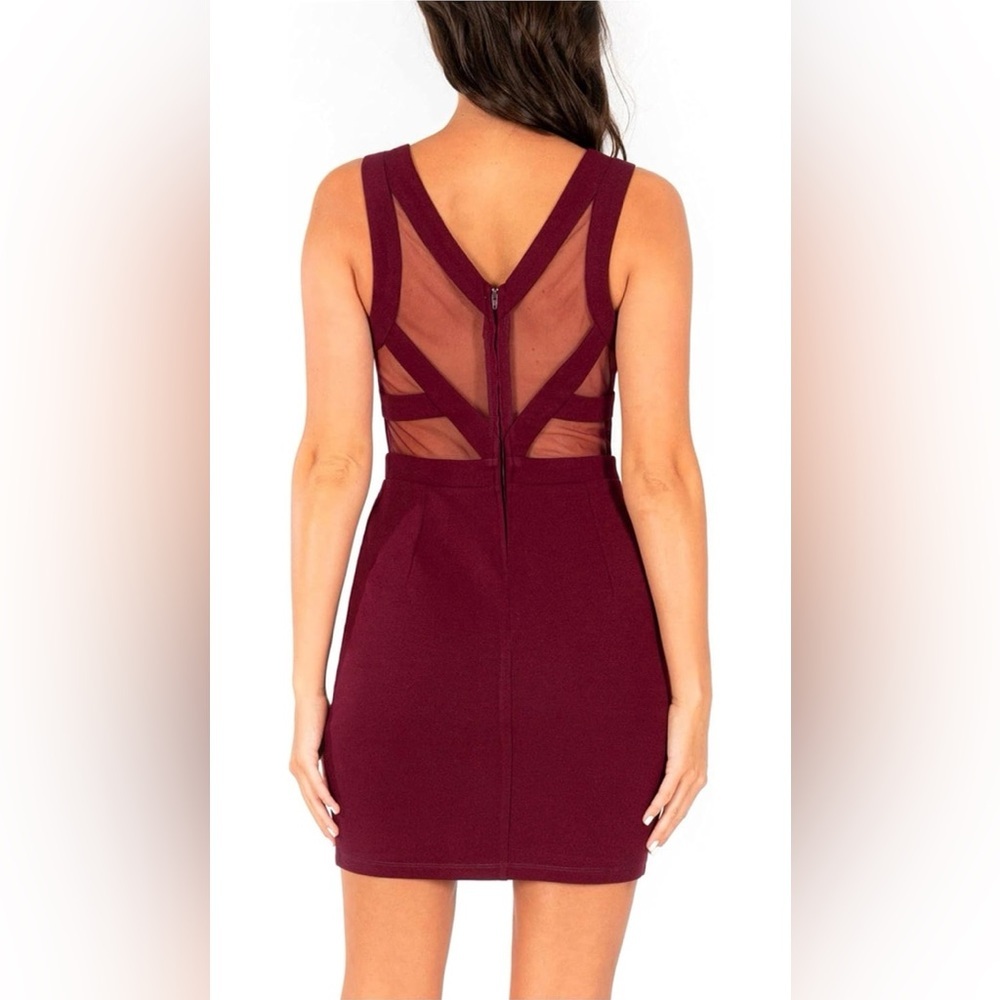 Speechless Deep Red Sleeveless Mini Dress - Picture 3 of 8